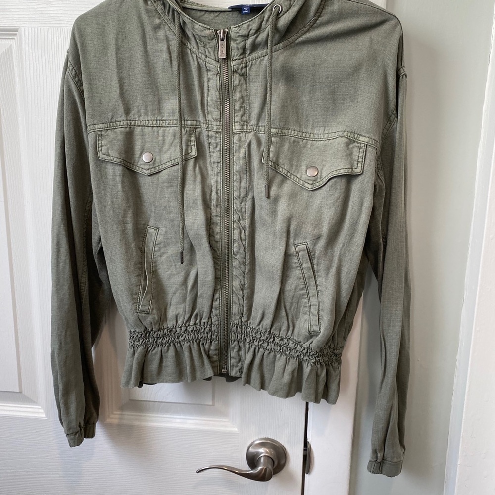 Splendid peplum utility jacket
